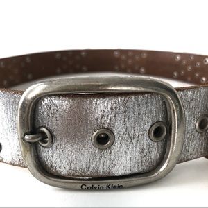 Calvin Klein 100% leather distressed belt